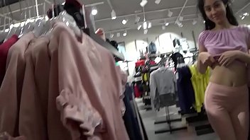 Public threesome with teen girls at the mall
